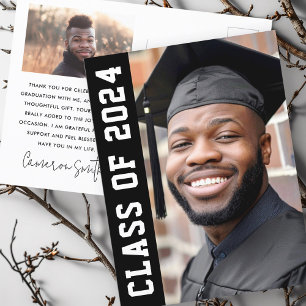 Klass för 2024: Modern bild av svart studenten Vykort