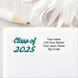 Klass för 2025-gröntens skript studenten returadress etikett