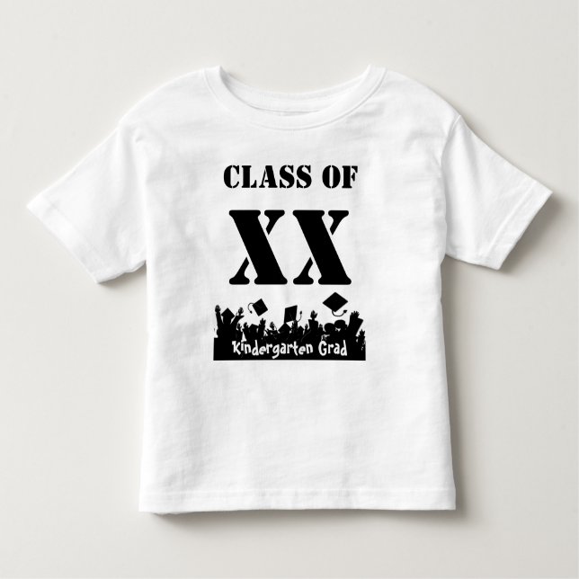 Klass för ändring till önskat år Kindergarten Grad T-shirt (Framsida)