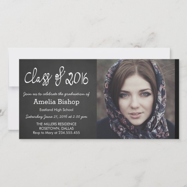 Klass för kalkbräde 2016, handskriven Studenten (Framsida)