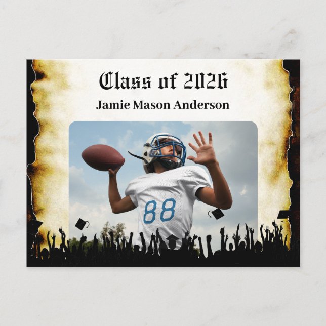 Klass för Rulla i parker, högre Studenten Inbjudan Vykort (Framsida)