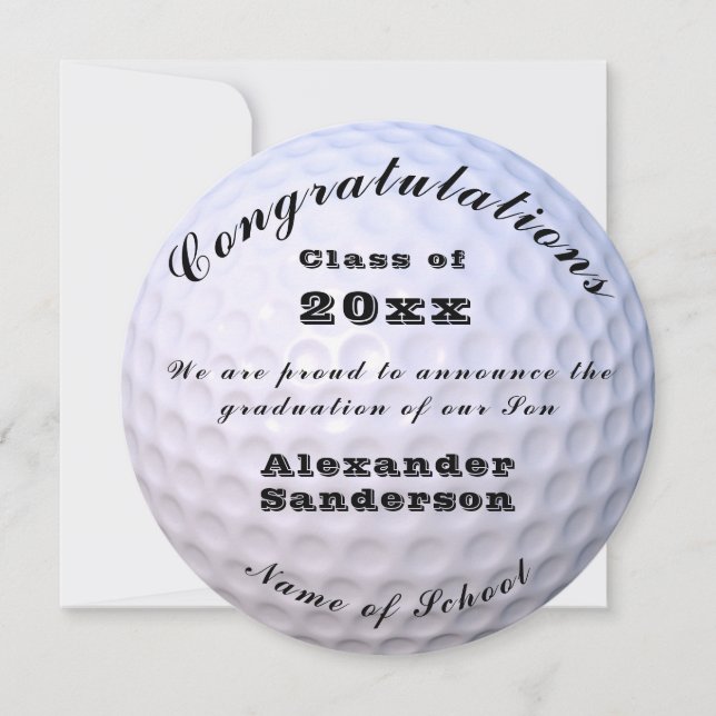 Klass för Studenten-kungörelse vid Golf boll Schoo (Framsida)