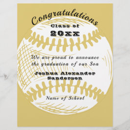 Klass för tillkännagivande från Baseball Studenten Brevhuvud