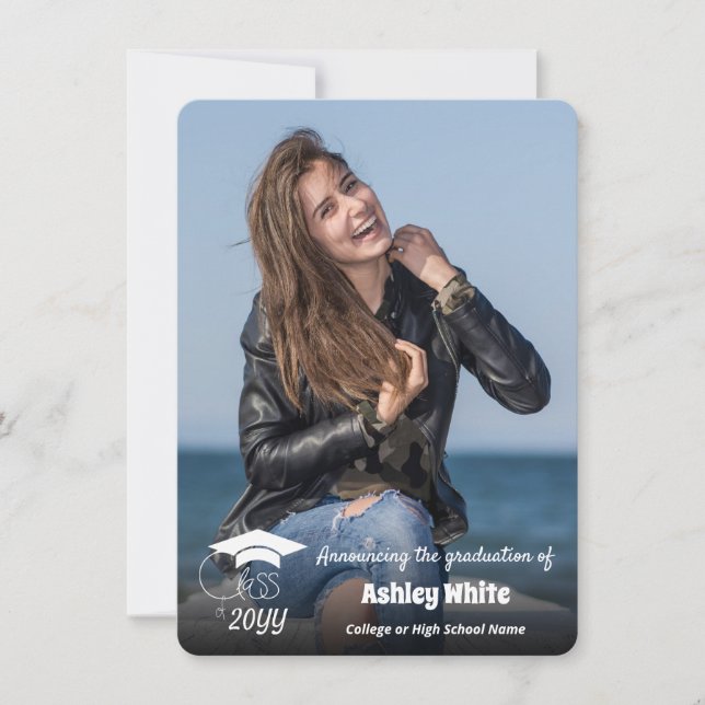 Klass-Grad-inspirationerande, svartsvart, övertäck Meddelande (Framsida)