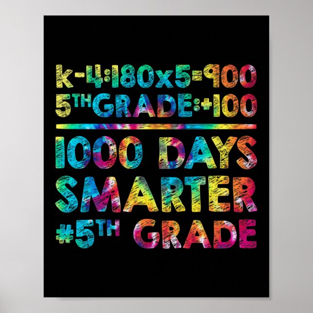 Klass Lärare 1 000 dagar Smartare 100 dagar i skol Poster (Framsidan)