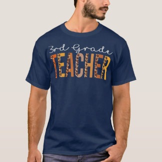klass Lärare leopard Fall Autumn Älskare Tack T Shirt