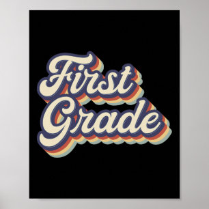 Klass Lärare Retro Vintage 1:a lärarlaget Klass Poster