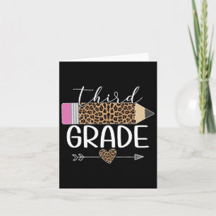 Klass Leopard Pencil Back to school lärarutbildnin Kort