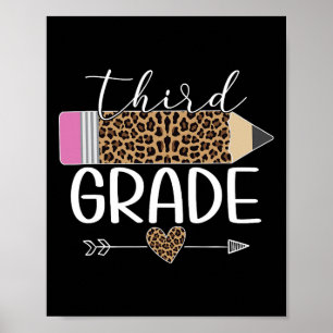 Klass Leopard Pencil Back to school lärarutbildnin Poster