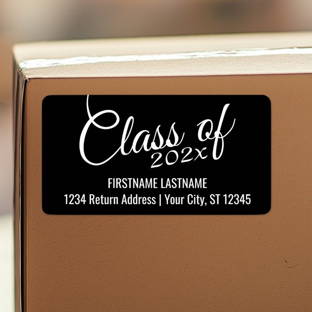 Klass med Anpassningsbar- och gymnasieutbildning Adressetikett (Personalized return address label)