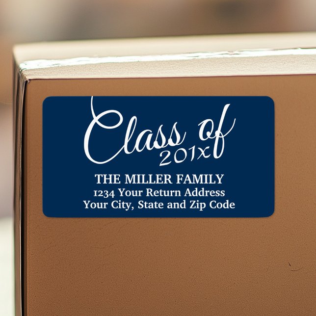 Klass med Anpassningsbar- och gymnasieutbildning Adressetikett (Personalized return address label)