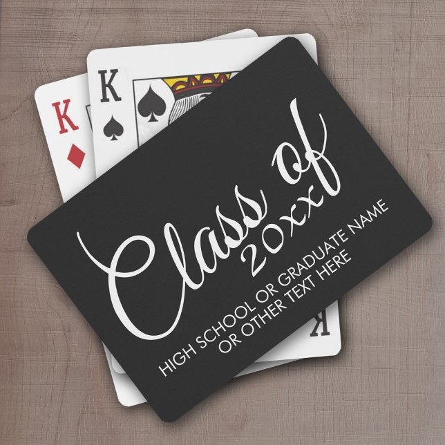 Klass med Anpassningsbar- och gymnasieutbildning Casinokort (Graduation Playing Cards - Favors for a grad party or a fun class gift)