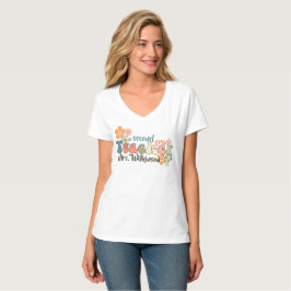 Klass Namn Retro Groovy Back to school Lärare T Shirt