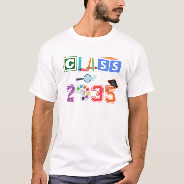 KLASS of 2035 Student Kids Prek First Day Prescho T Shirt (Framsida)