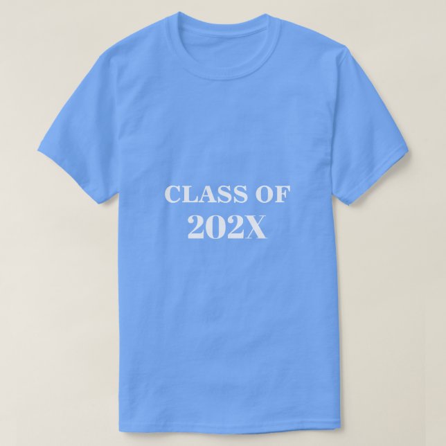 Klass på 202X framtida Anpassningsbar i Student, t T Shirt (Design framsida)
