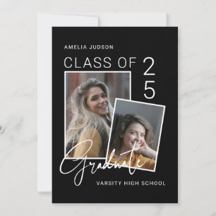 Klass på 25 fotosvarta och vita skript Studenten Meddelande