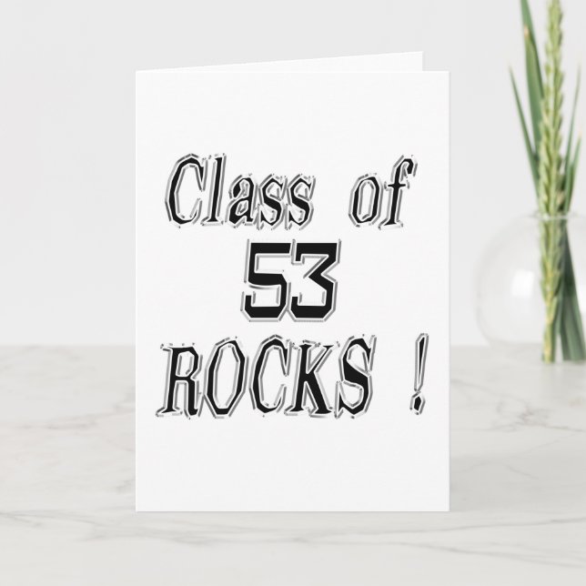 Klass på 53 Sten! Kort för hälsning (Framsida)