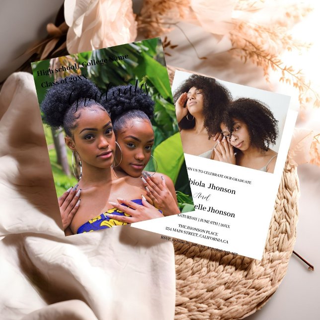 Klass på inbjudan till studenten 2023 Dubbla (Skapare uppladdad)