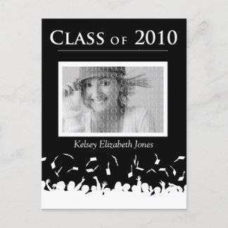 Klass på vykort för inbjudan 2010 Studenten