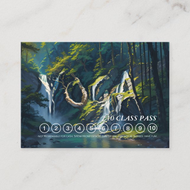 Klass-pass för YOGA Gömt textmeditationsinstruktio Tidsbeställning Kort (Framsida)