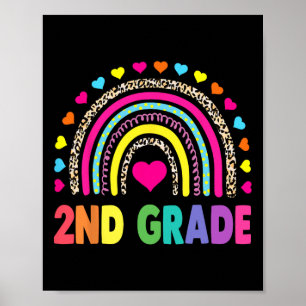 Klass Rainbow Girls Boys Lärarteam 2:a Klass Sq Poster