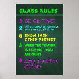 Klass Regler Poster