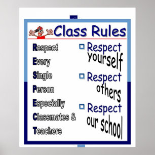 Klass Regler: Respekt Poster