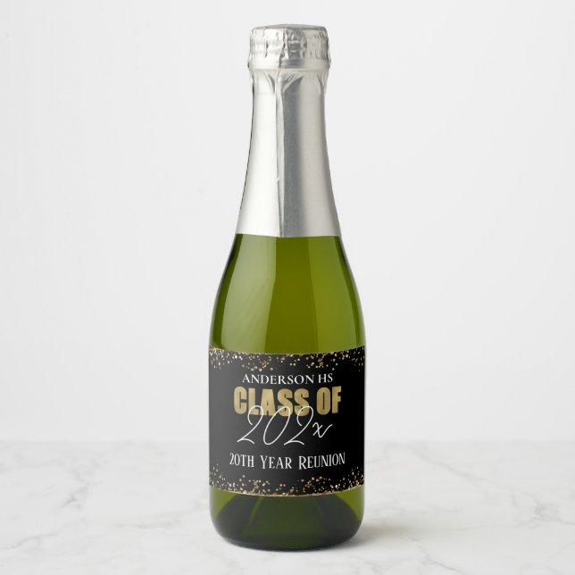 Klass Reunion Black och Guld Glitter Vin (Framsida)