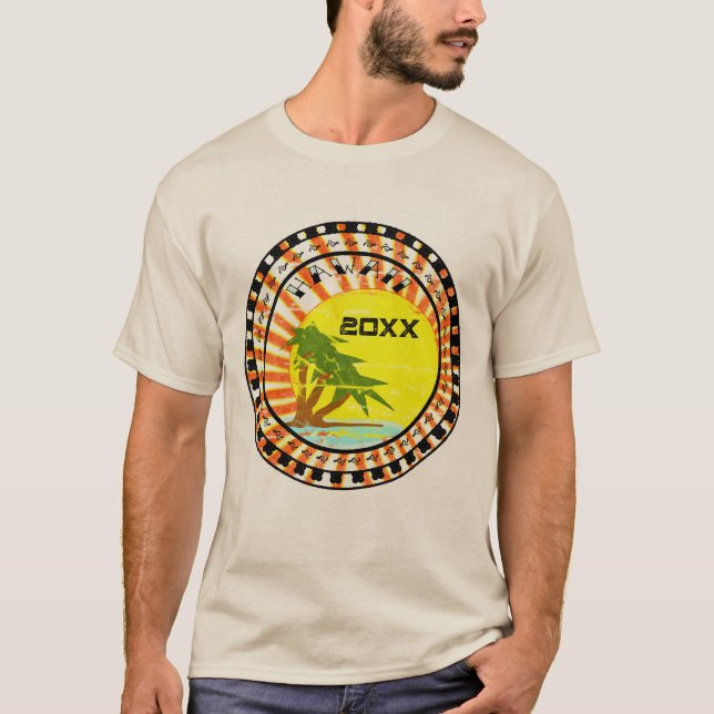 Klass Reunion eller Påsklov Hawaii Handflatan Träd T Shirt (Framsida)