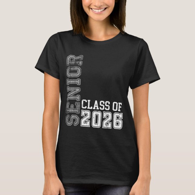 Klass Seniorexamens Student Illustration T Shirt (Framsida)
