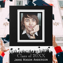 Klass Silhouette Senior Studenten Inbjudan