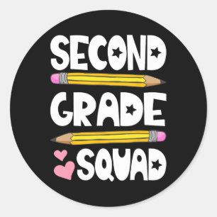 Klass Squad Team Back to school Lacher Student Ki Runt Klistermärke