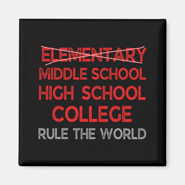 Klass Studenten Funny Elementary School Graduatio Magnet (Framsidan)