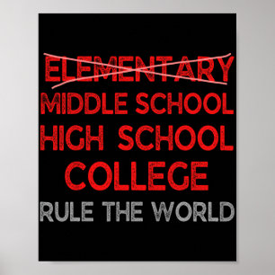 Klass Studenten Funny Elementary School Graduatio Poster