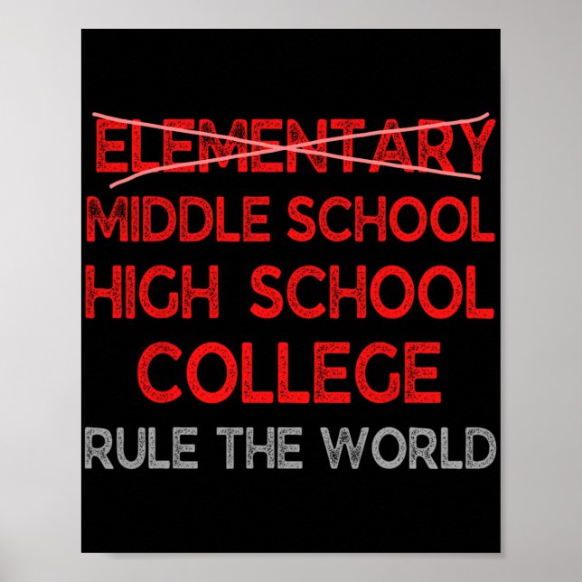 Klass Studenten Funny Elementary School Graduatio Poster (Framsidan)