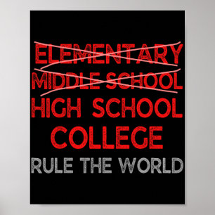 Klass Studenten Funny Mitten School Studenten Poster