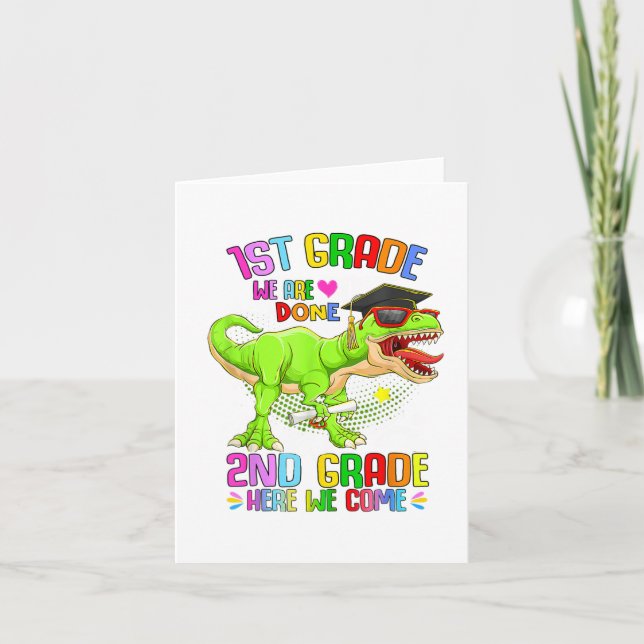 Klass Studenten T-rex förra dagen vid första skold Kort (Framsida)