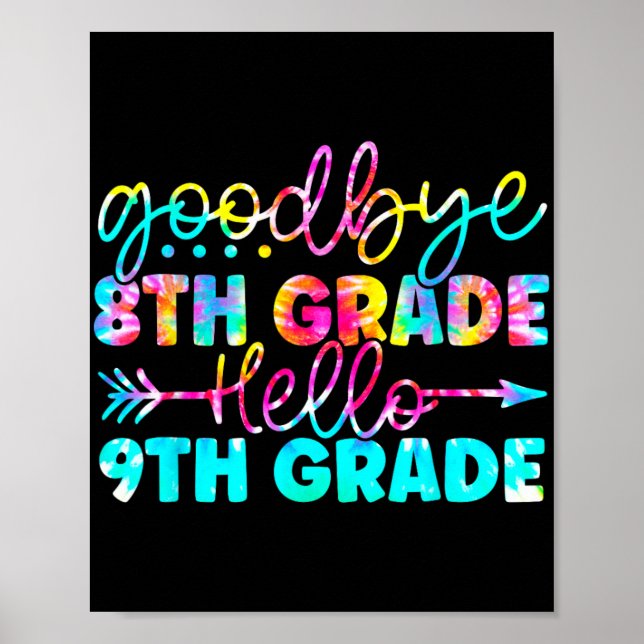Klass Studenten Tie Dye 9e Klass här Vi Kom Poster (Framsidan)