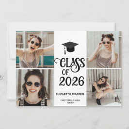 Klass Tjugotvå Foto Collage Guld Examen Meddelande