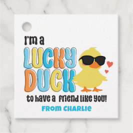 Klass Valentineser Lucky Anka Rubber Ducky Gåvor Etiketter