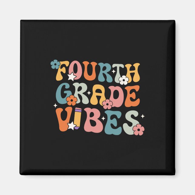 Klass vibbar tillbaka till skolan Retro 4:e klass  Magnet (Framsidan)