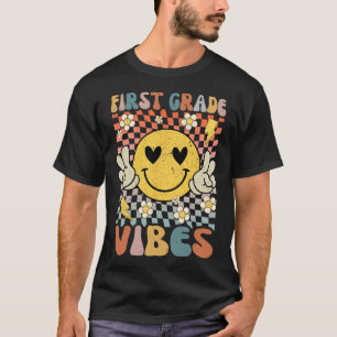 Klass Vibes 1:a Klass Retro-läraren 1:a dagen T Shirt