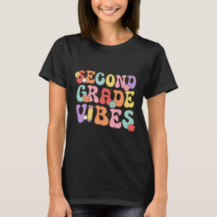 Klass Vibes Back to school Retro Lärare vid andra T Shirt