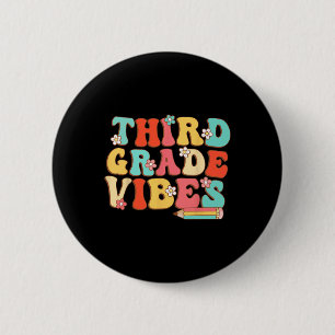 Klass Vibes Retro Groovy - 3:e Klass tillbaka till Knapp