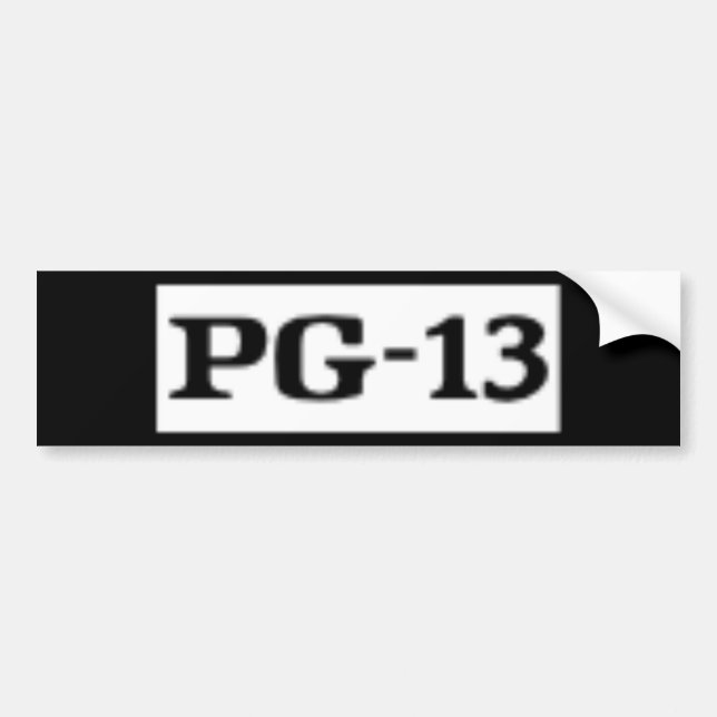 Klassad PG-13, rankningssystem Bildekal (Framsidan)