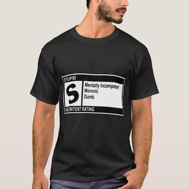 "Klassade S för dumt ", Tee (Framsida)