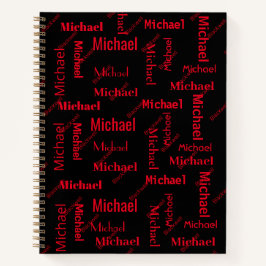 Klassanteckning för svartvitt och rött upprepande 