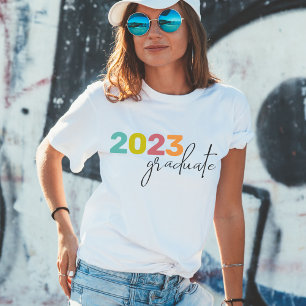 Klassår färglöst Brev Student T Shirt