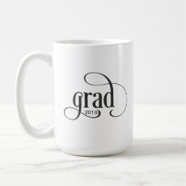 Klassår för Grad Modern Script Typography Kaffemugg