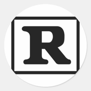 Klassat R Runt Klistermärke
